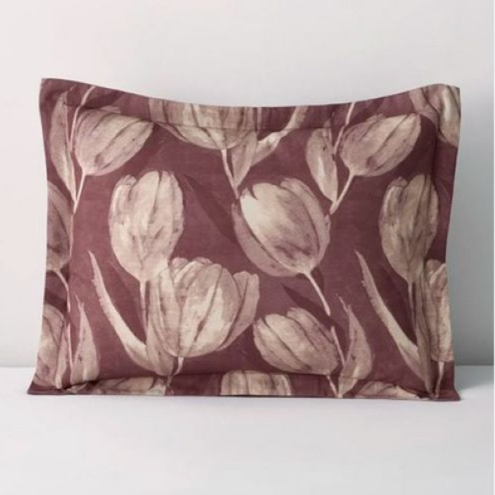 The Company Store Grand Tulip Pillow Sham -Textural Cotton Duck